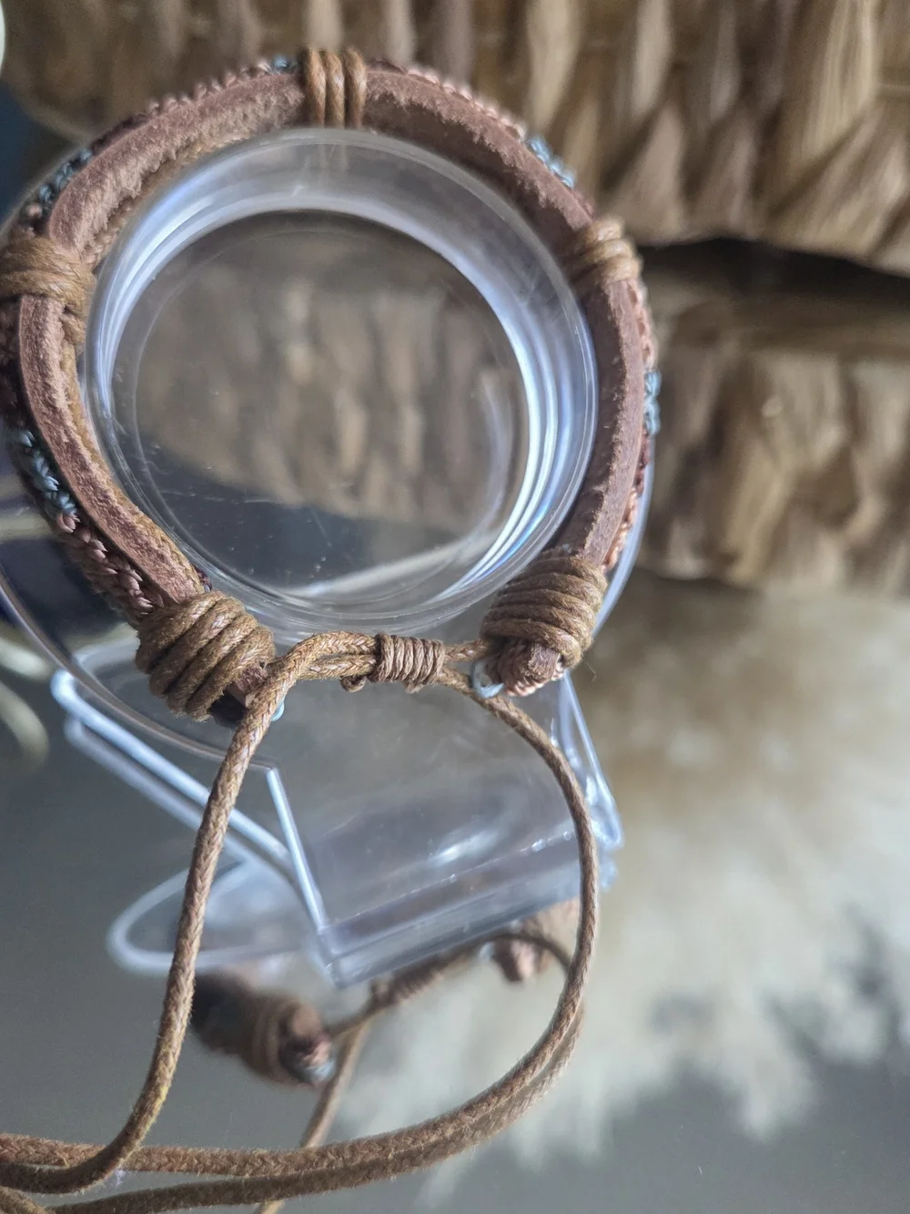 Earthy Boho Woven Adjustable Friendship Bracelet | Leather Cord Tribal Style